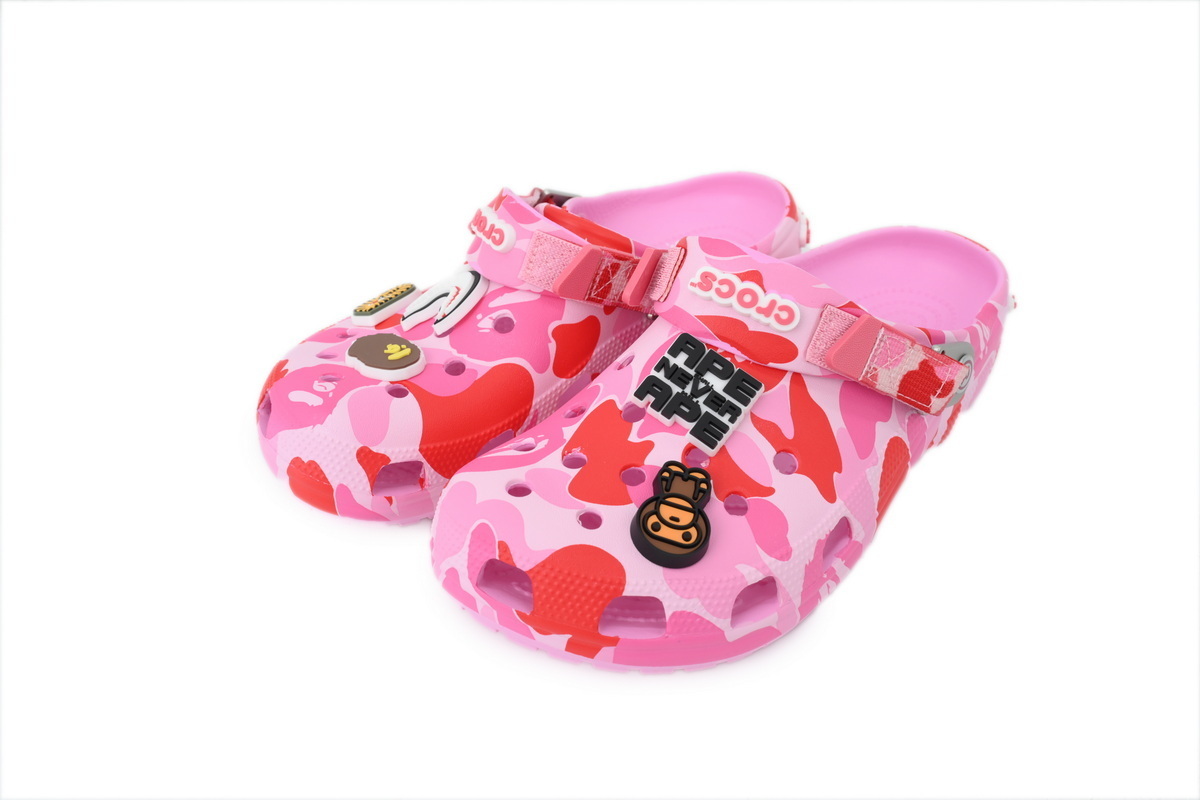 BAPE x Crocs Classic Clog ABC Camo Pink