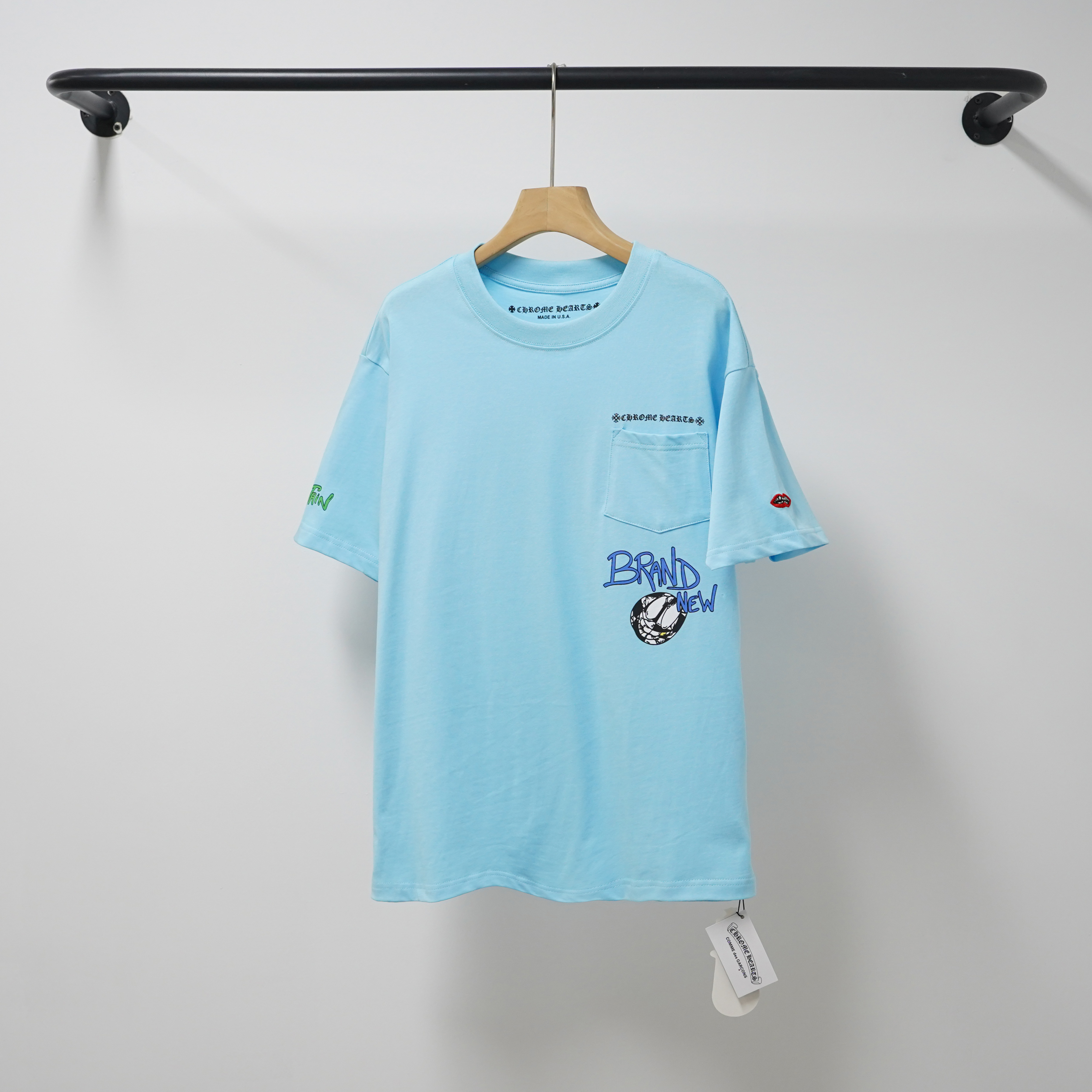 Chrome Hearts Matty Boy Brain New Tee Baby Blue 