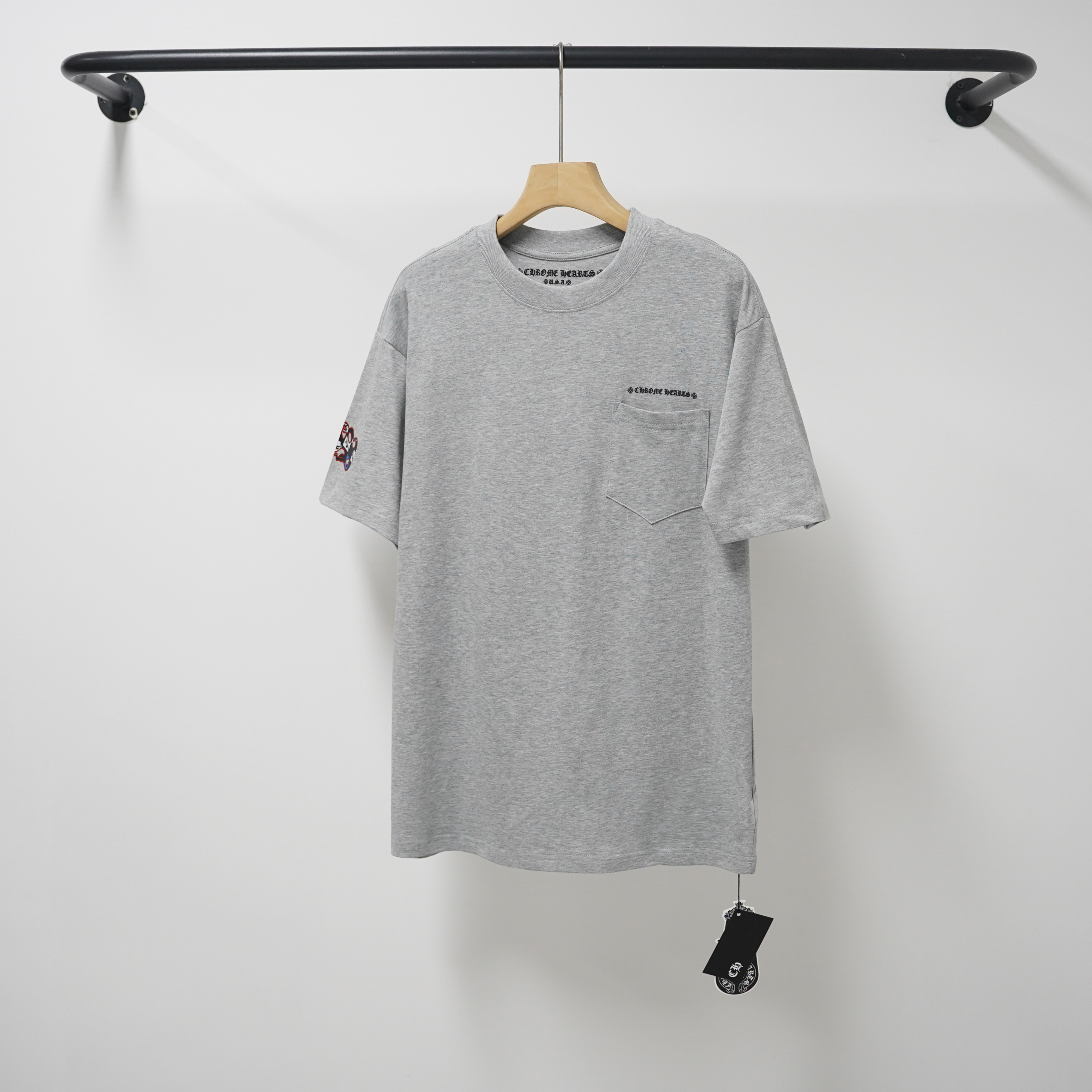 Chrome Hearts Matty Boy Brain Short-Sleeve T-Shirt Ash Grey