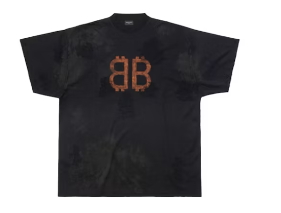 Balenciaga Crypto T-shirt Black Faded