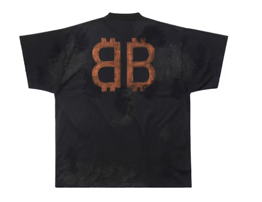 Balenciaga Crypto T-shirt Black Faded