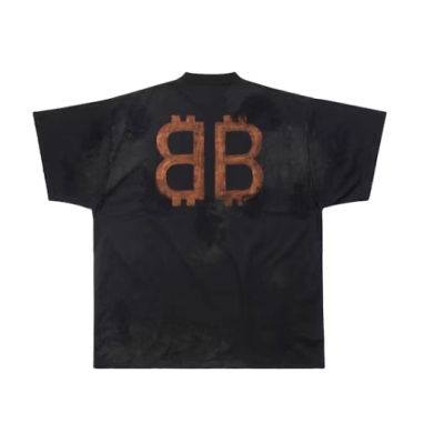 Balenciaga Crypto T-shirt Black Faded 02