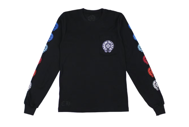 Chrome Hearts Multi Color Horseshoe Long-Sleeve T-Shirt Black