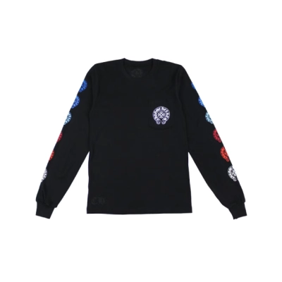 Chrome Hearts Multi Color Horseshoe Long-Sleeve T-Shirt Black 01