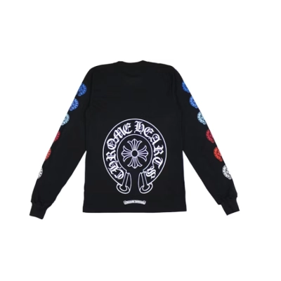 Chrome Hearts Multi Color Horseshoe Long-Sleeve T-Shirt Black 02