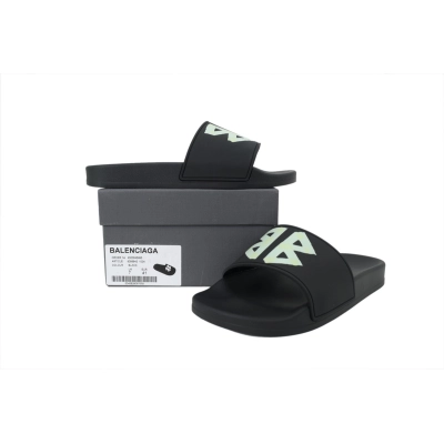 Balenciaga BB logo Sandal Black Yellow 02
