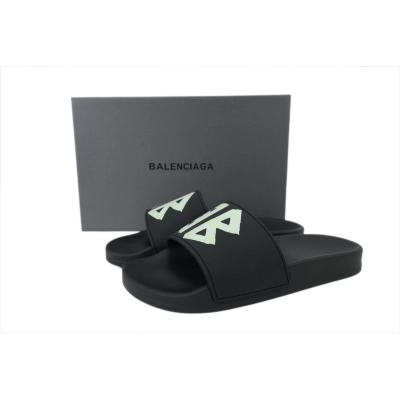 Balenciaga BB logo Sandal Black Yellow 01