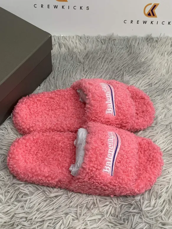 Balenciaga Furry Slide Pink