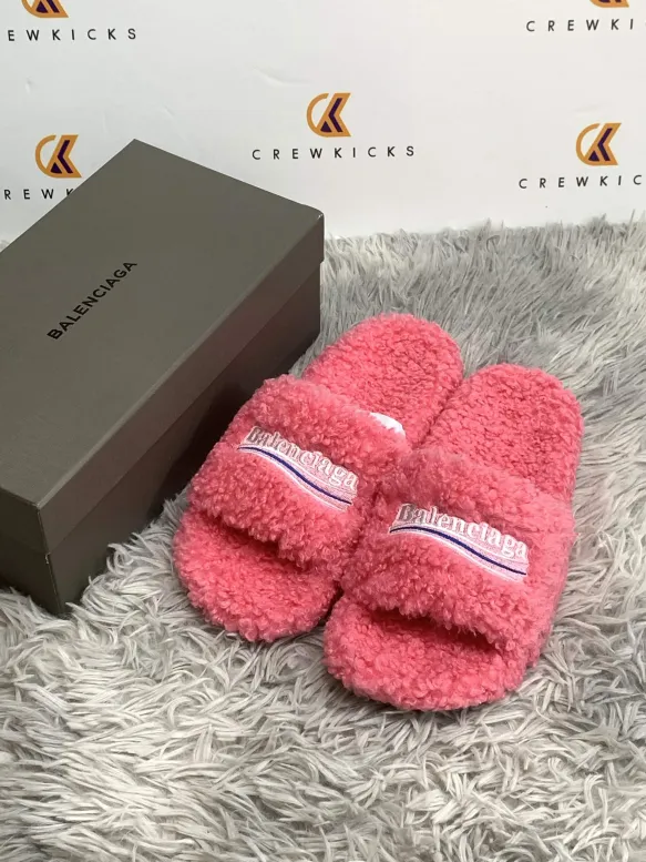 Balenciaga Furry Slide Pink