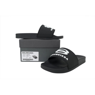 Balenciaga Sandal Rubber Pool Slide Black 02