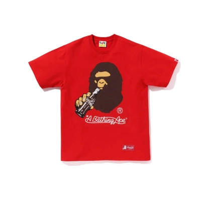 BAPE T-shirt Black White #722 01