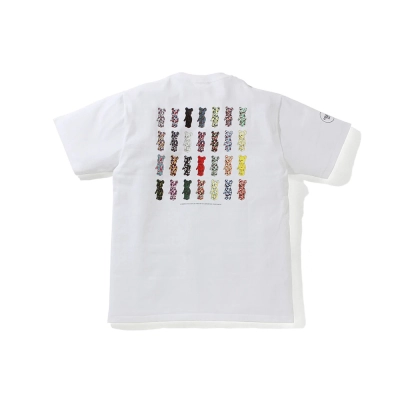 BAPE T-shirt Black White #743 02