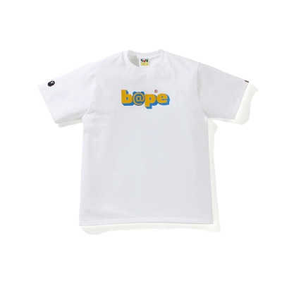 BAPE T-shirt Black White #743 01