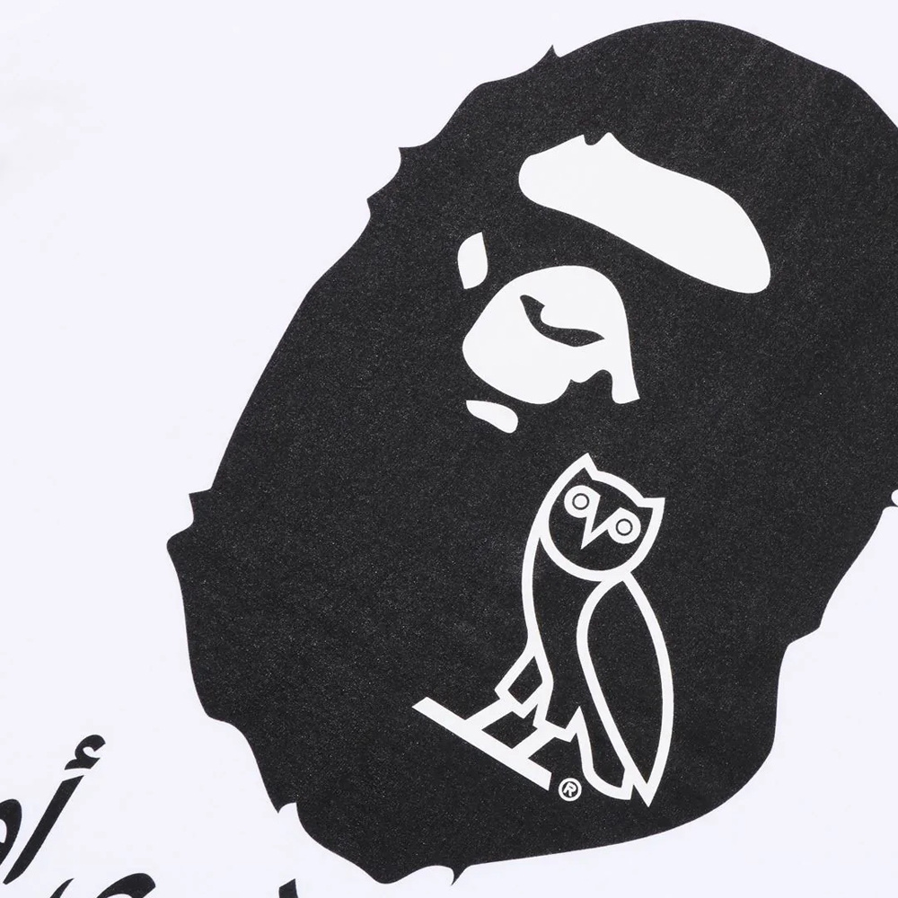 BAPE T-shirt Black White #746