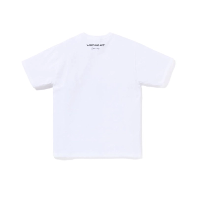BAPE T-shirt Black White #767 02