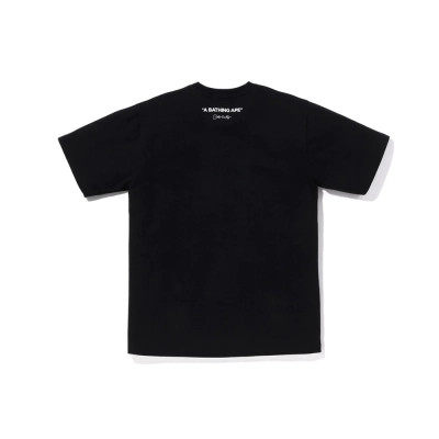 BAPE T-shirt Black White #768 02