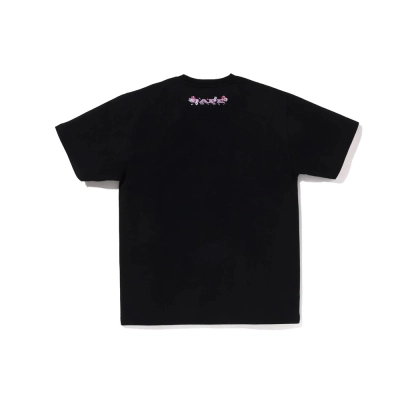 BAPE T-shirt Black White #787 02