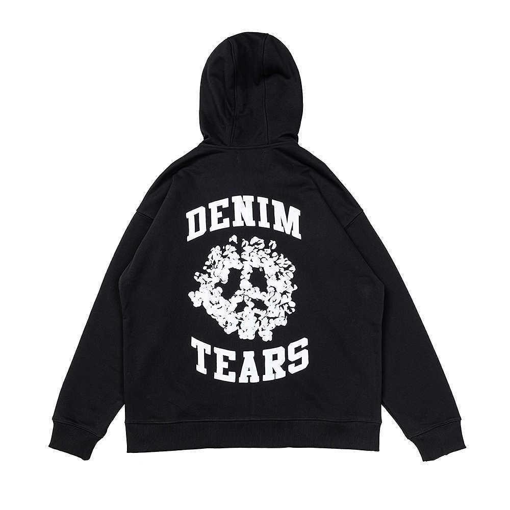 Denim Tears Denim University Zip Hoodie Black White