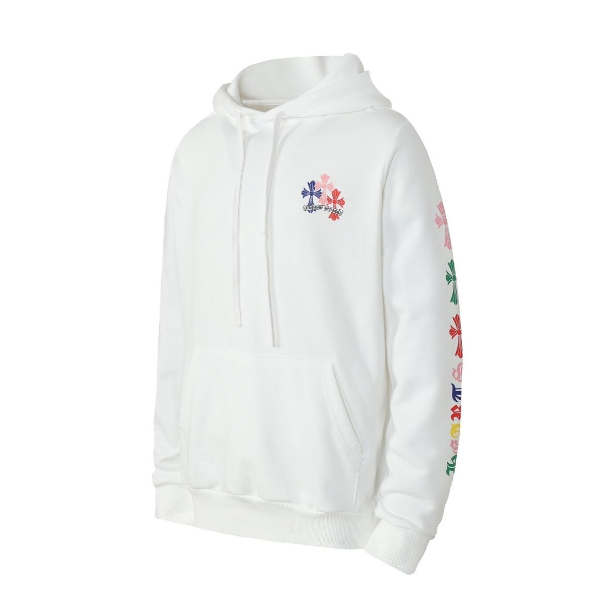 Chrome Hearts Cross Hoodie White Multicolor