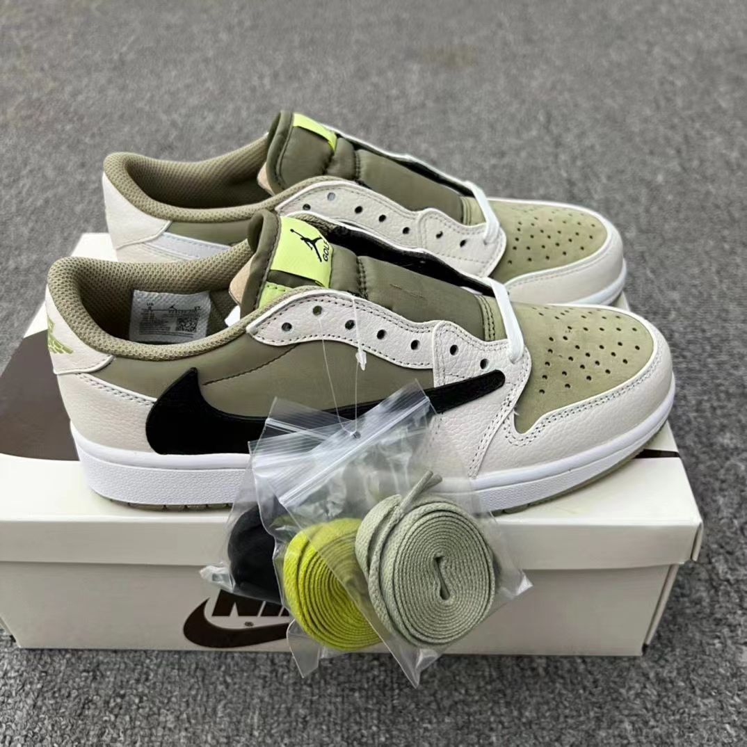 Jordan 1 Retro Low Golf Travis Scott Neutral Olive FZ3124-200 review Loe 00