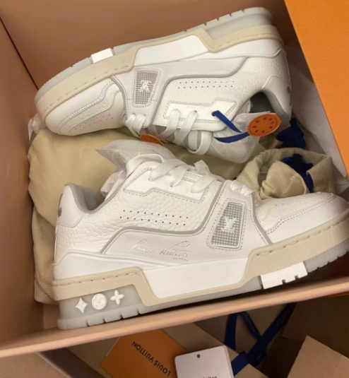  Louis Vuitton LV Trainer Beige Cloth Cover GO0220 review 0