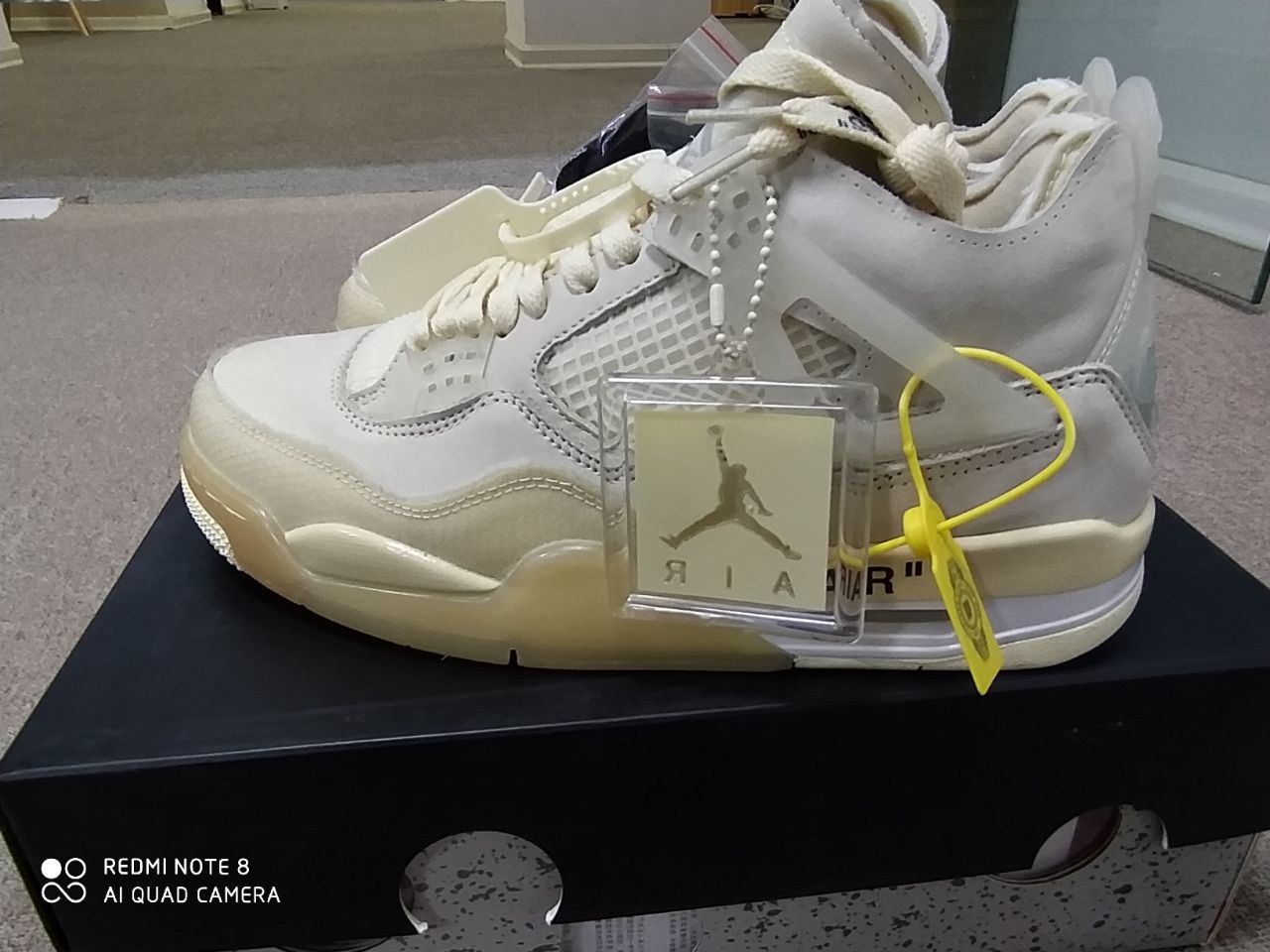 Jordan 4 Retro Off-White Sail CV9388-100  review Shally
