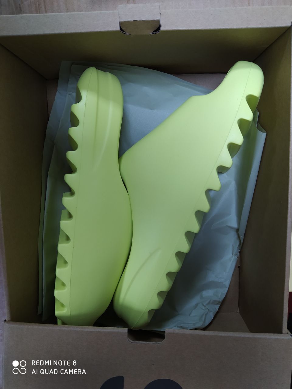 Adidas Yeezy Slide Glow Green GX6138  review gingrsnapt