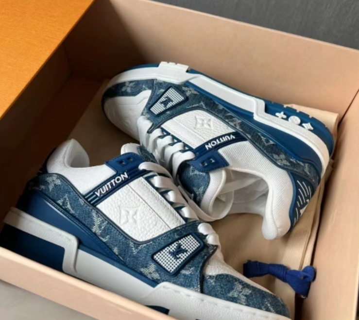 Trainer Monogram Denim White Blue 1A9JGZ  review 0