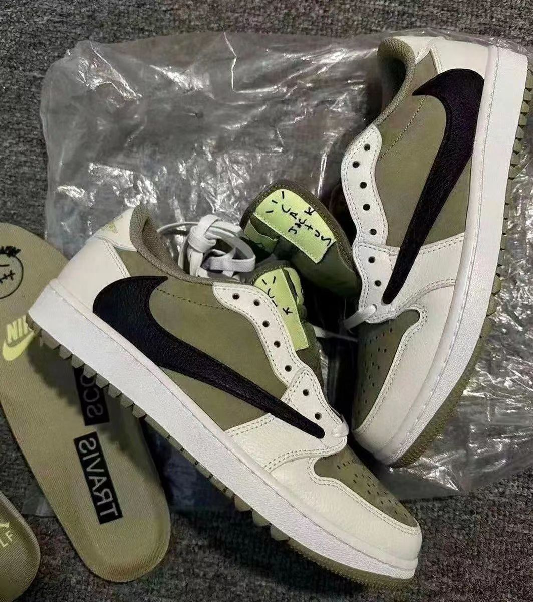 Jordan 1 Retro Low Golf Travis Scott Neutral Olive FZ3124-200 review Loe 02