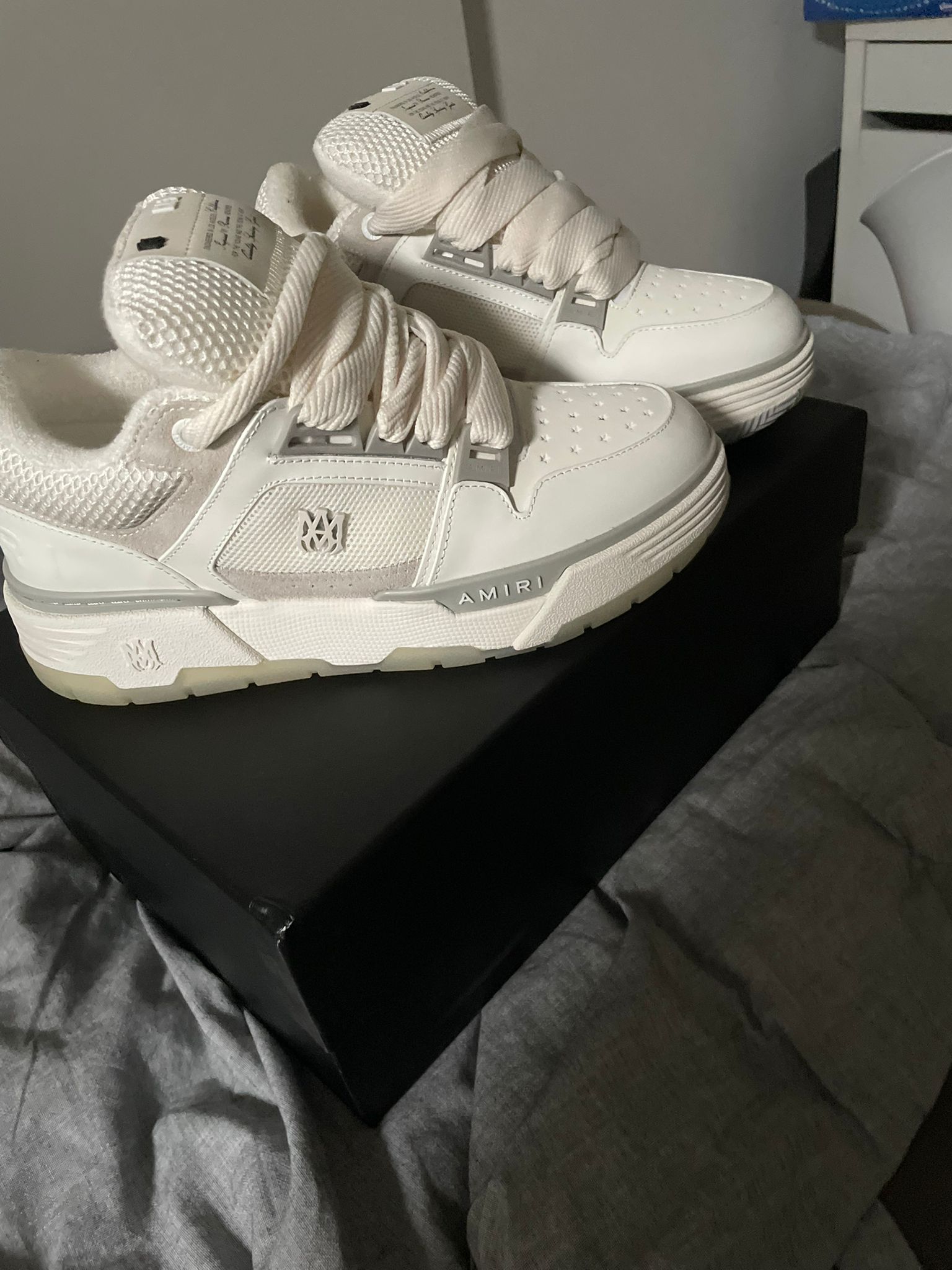 AMIRI MA-1 Leather White Grey review Ethan