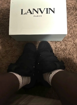 Lanvin Leather Curb Triple Black review KaySean 02