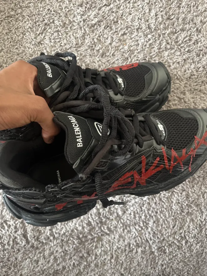 Balenciaga Runner Graffiti Black Red 677402 W3RB1 0102 review John Salinas