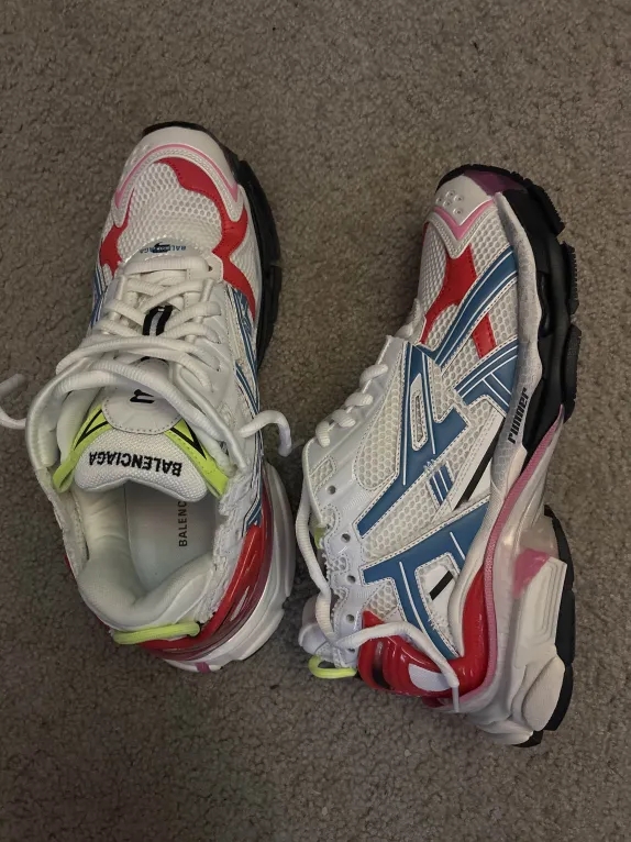 Balenciaga Runner White Blue Red 677402 W3RB6 9645 review Luis 00