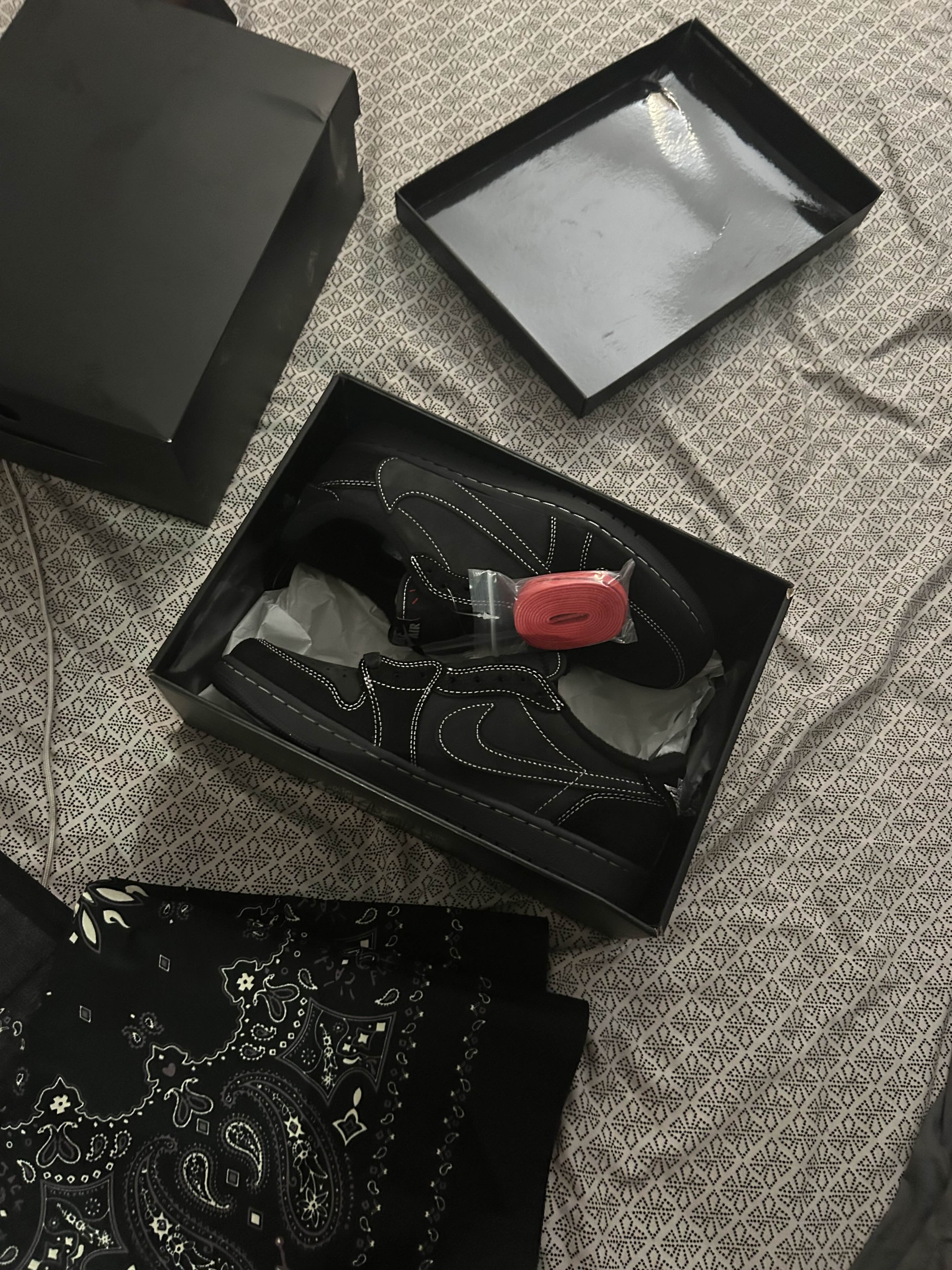 Travis Scott x Air Jordan 1 Retro Low OG SP Black Phantom DM7866-001 review Kash Gittens