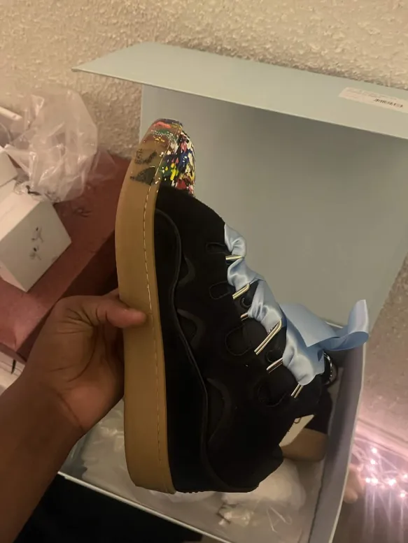 Gallery Dept. x Lanvin Curb Sneakers Paint Drip Black review 3