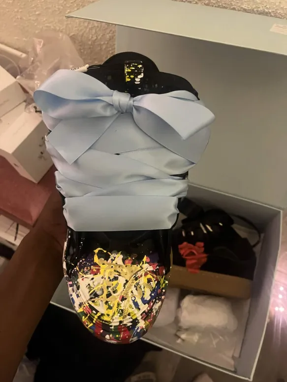 Gallery Dept. x Lanvin Curb Sneakers Paint Drip Black review 4