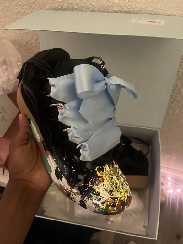 Gallery Dept. x Lanvin Curb Sneakers Paint Drip Black review 5