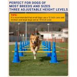 Dog Agility Hurdle Cone Set Canine Agility Training Equipment 6 Set