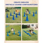 Dog Agility Hurdle Cone Set Canine Agility Training Equipment 6 Set