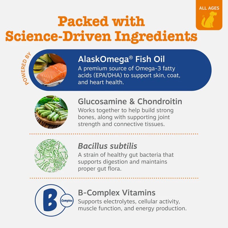 8-in-1 Multivitamin Soft Chew Bites for Dogs