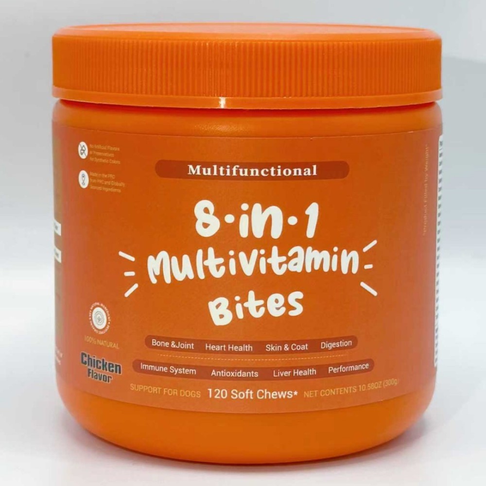 8-in-1 Multivitamin Soft Chew Bites for Dogs