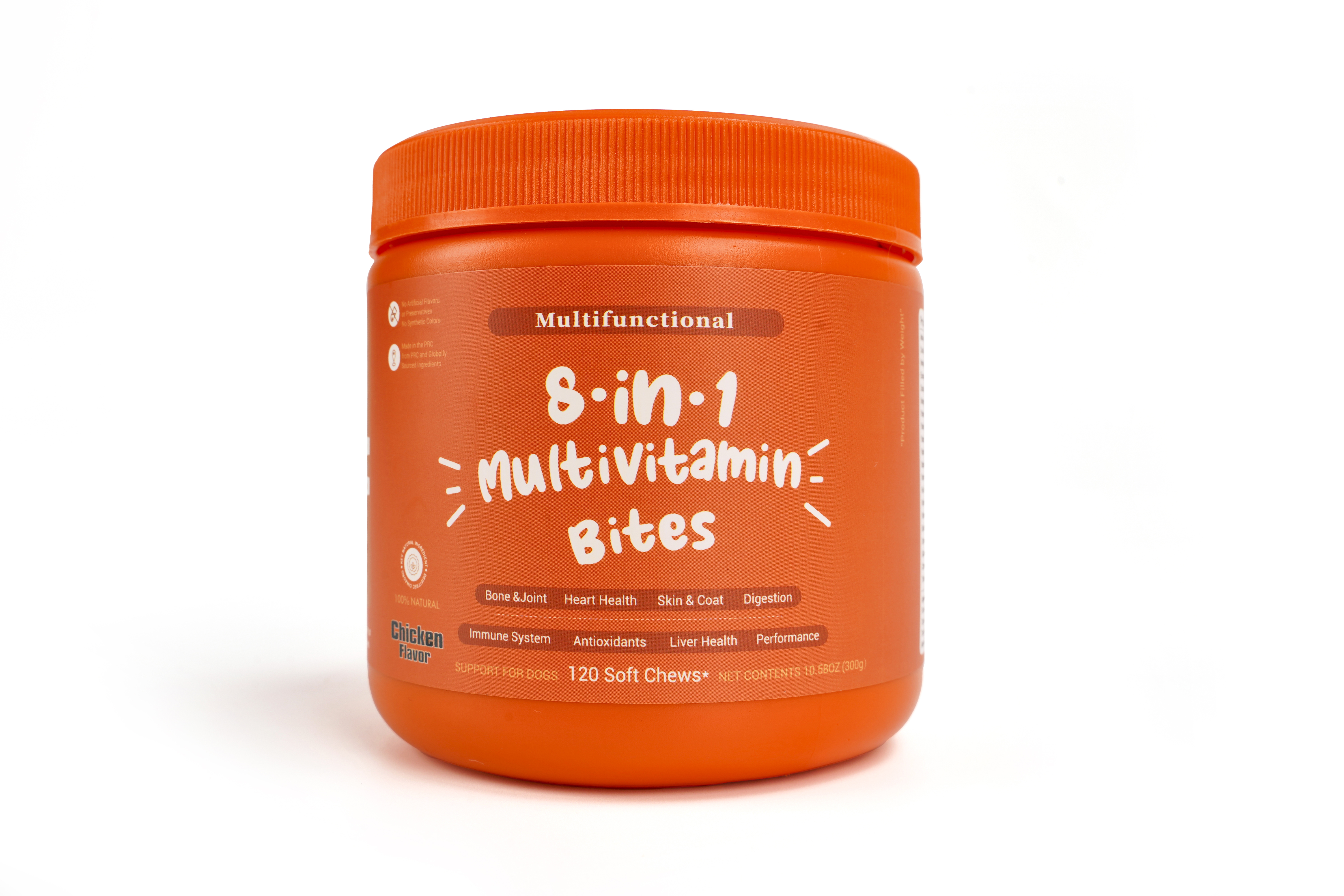 8-in-1 Multivitamin Soft Chew Bites for Dogs Chicken Flavor