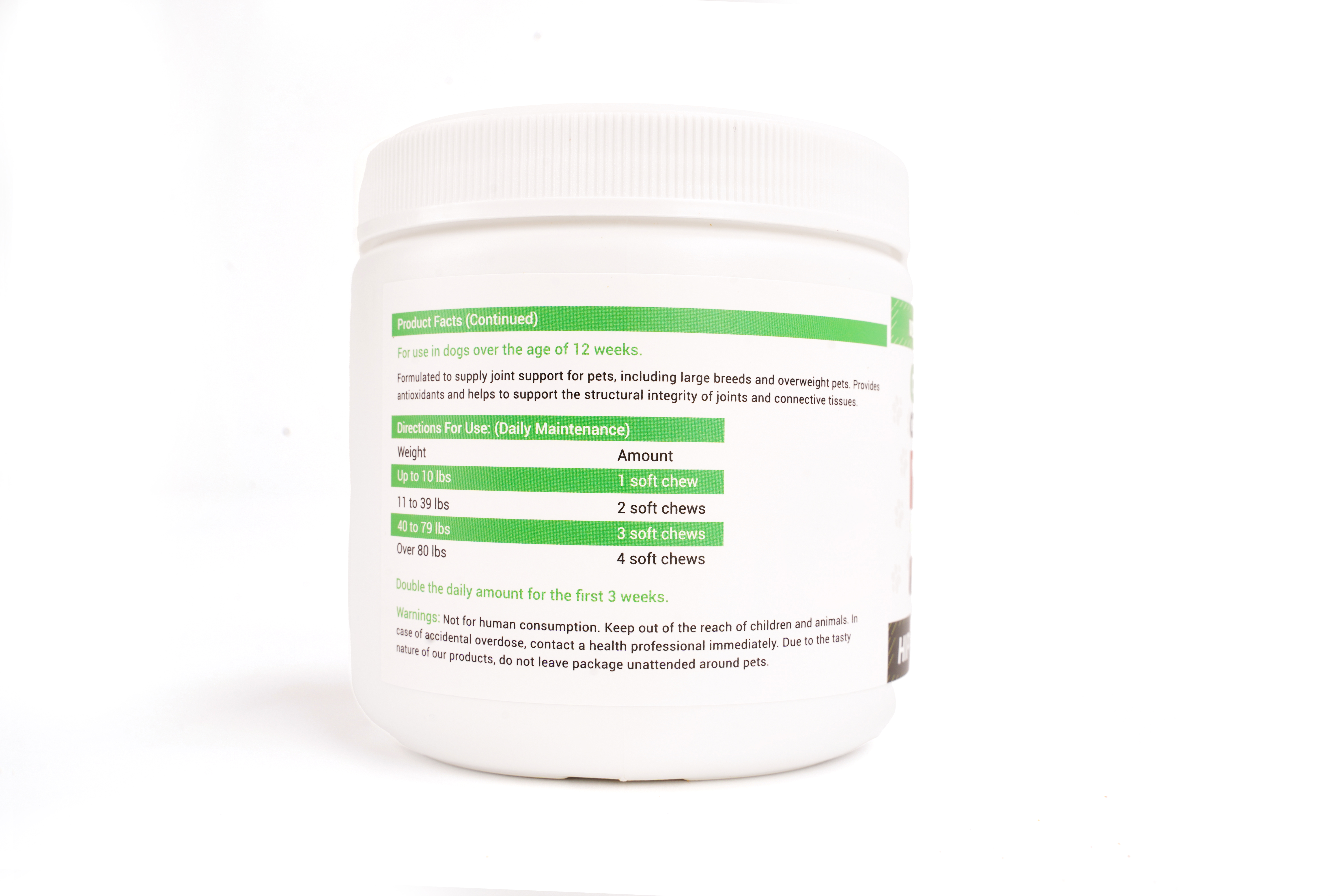 Glucosamine Chondroitin Hip and Joint Supplement for Dogs Chicken Flavor