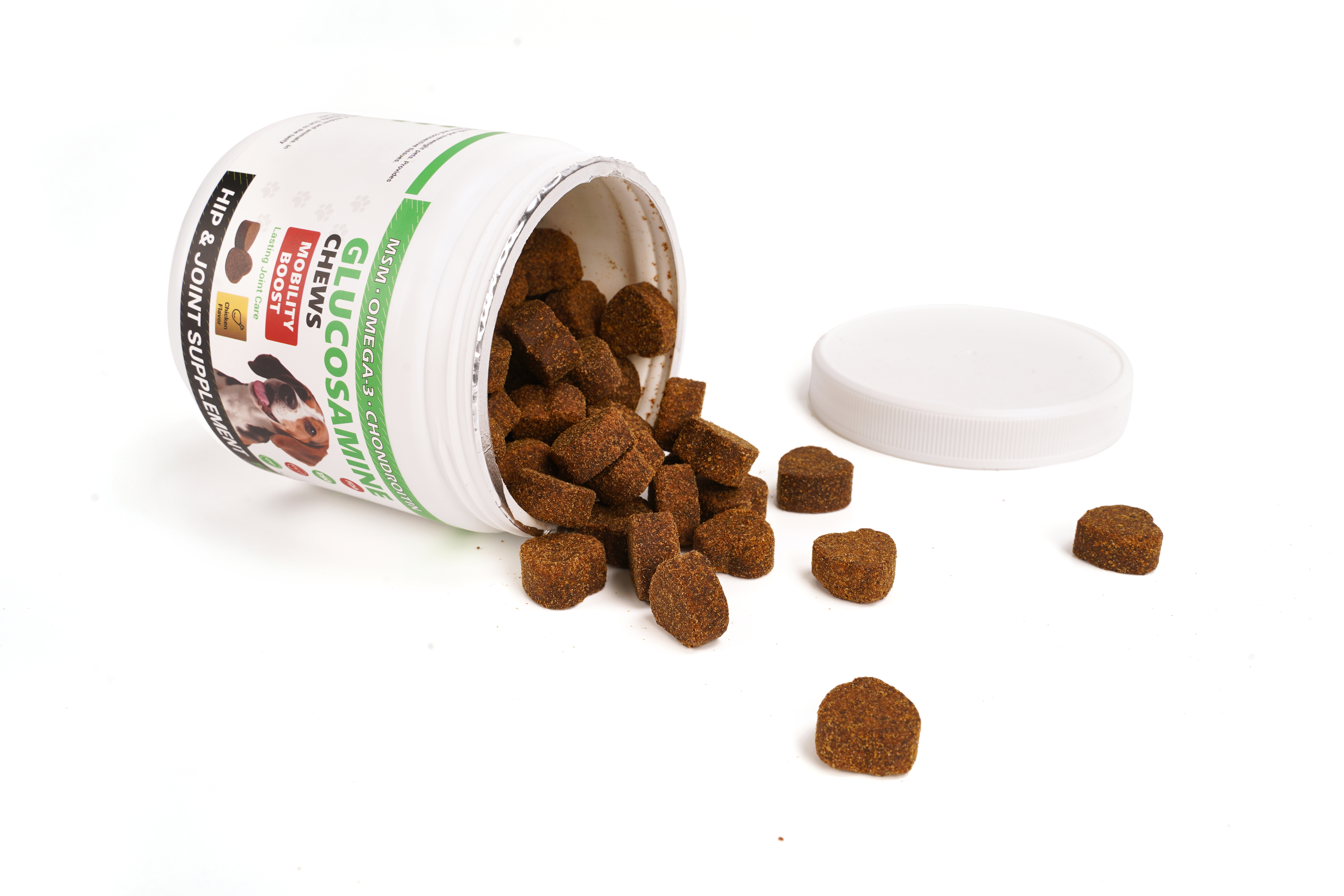 Glucosamine Chondroitin Hip and Joint Supplement for Dogs Chicken Flavor