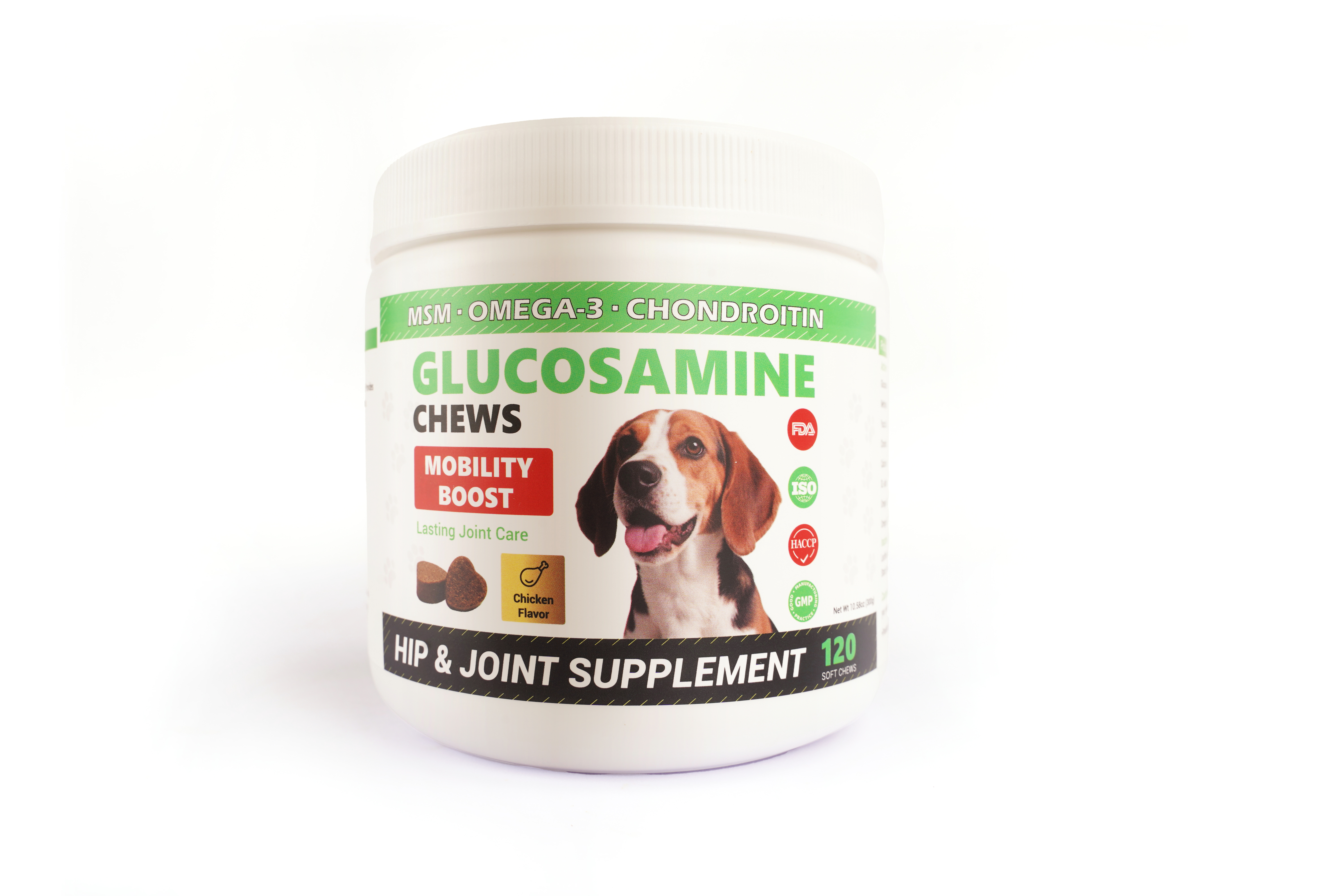 Glucosamine Chondroitin Hip and Joint Supplement for Dogs Chicken Flavor