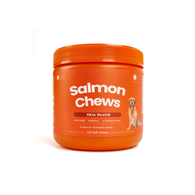 Salmon Soft Chews for Dogs Skin and Coat Supplement Chicken Flavor 01