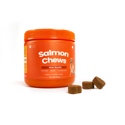 Salmon Soft Chews for Dogs Skin and Coat Supplement Chicken Flavor 02