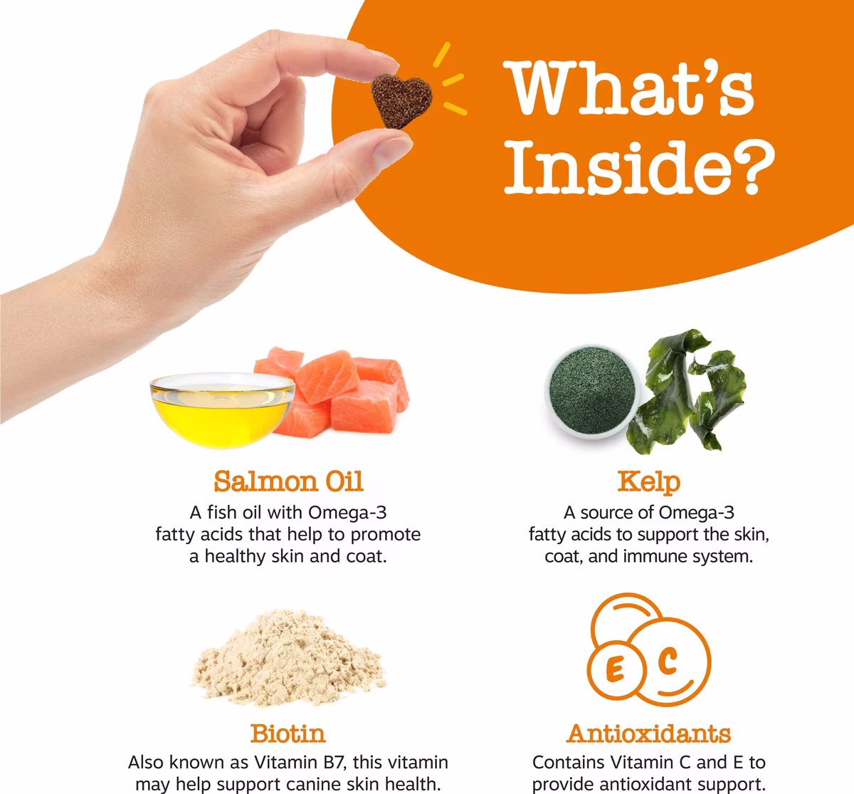 Salmon Soft Chews for Dogs Skin and Coat Supplement Chicken Flavor