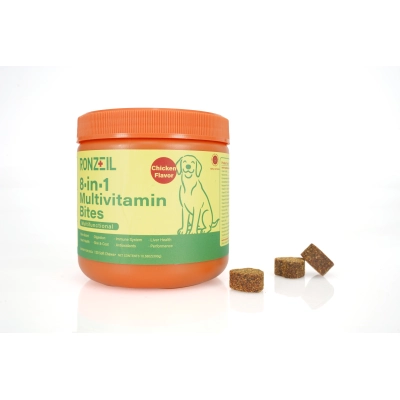 8-in-1 Multivitamin Soft Chew Bites for Dogs Chicken Flavor 01