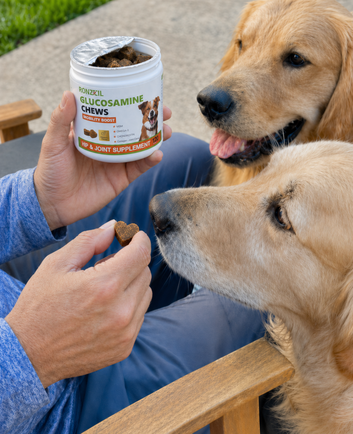 Ronzeil Glucosamine Chondroitin Hip and Joint Supplement for Dogs Chicken Flavor review Ellenofoz